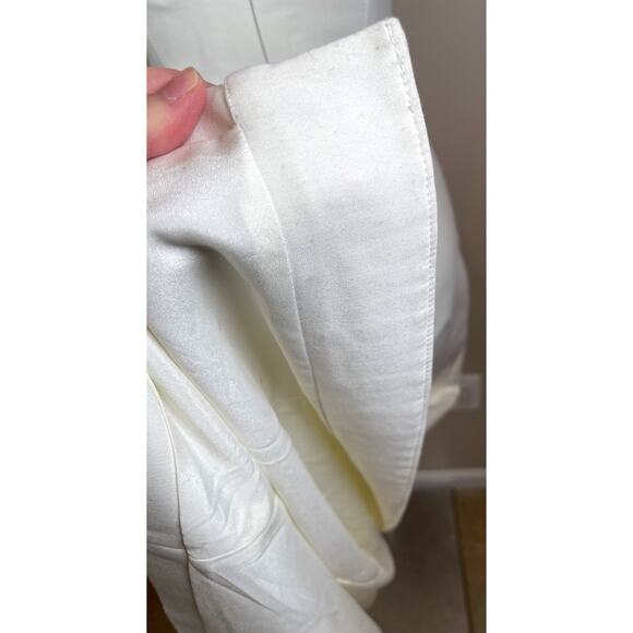 Cinq a Sept Sammy Crystal Embellished Strapless High Slit White Maxi Dress Sz 2 - Picture 9 of 11